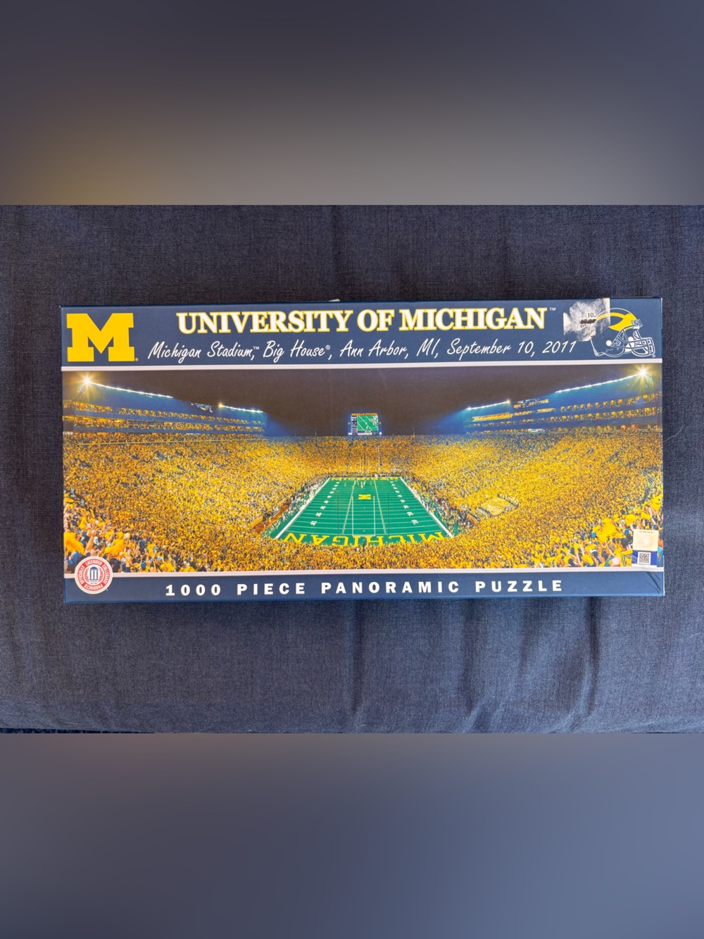 1000-Piece Panoramic Puzzle - Maize & Blue